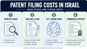 Patent filing costs in Israel: main stages and typical costs