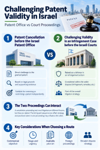 Challenging patent validity in Israel: Patent Office cancellation vs court proceedings