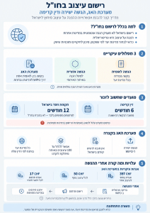 ינפוגרפיקה אנכית המסבירה רישום עיצוב בחו״ל, מערכת האג, הגשה ישירה, דין קדימה, תקופת חסד ועלויות עיקריות